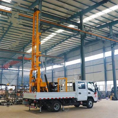 Crawler Mounted Soil Test Core Drilling Machine 200 Meters With Hydraulic Tower