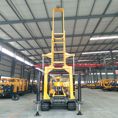 Crawler Mounted Soil Test Core Drilling Machine 200 Meters With Hydraulic Tower