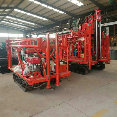 Crawler Mounted Soil Test Core Drilling Machine 200 Meters With Hydraulic Tower