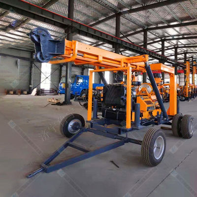 600m Wheel Mounted Diamond Borehole Core Drilling Machine with Hydraulic Tower