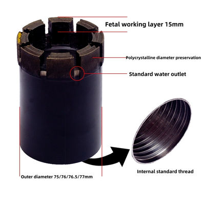 HQ Impregnated Diamond Core Drill Bit For Drilling Hard Dense Formations