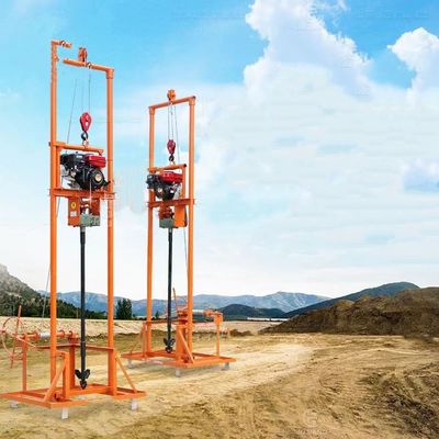 Factory 80m Gasoline Diesel Easy to Operate Water Well Drilling Rig