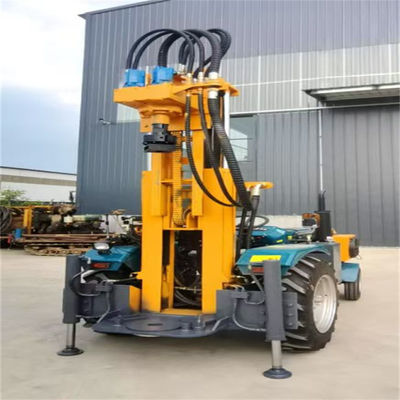 JZF-200 Pneumatic Water Well Drilling Rig Tractor Mounted with DTH Hammer Rock Borehole