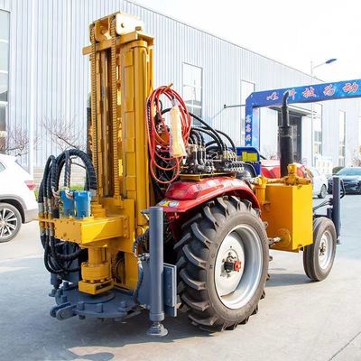 JZF-200 Pneumatic Water Well Drilling Rig Tractor Mounted with DTH Hammer Rock Borehole