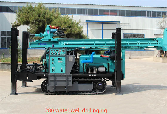 350m Drilling Depth Pneumatic DTH Crawler Drilling Rig for Water Well Drilling Rig Machine Driven by Diesel Engine for Sale