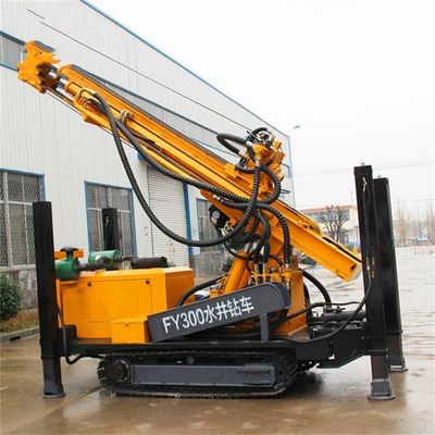 Crawler Water Well Drilling Rig Steel Reinforced Tracks 350m 380m With Root Pipes