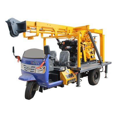Rural Tricycle 200M Deep Water Well Drilling Rig Hydraulic Car Mounted