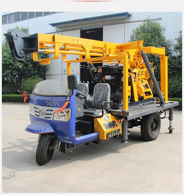 Rural Tricycle 200M Deep Water Well Drilling Rig Hydraulic Car Mounted