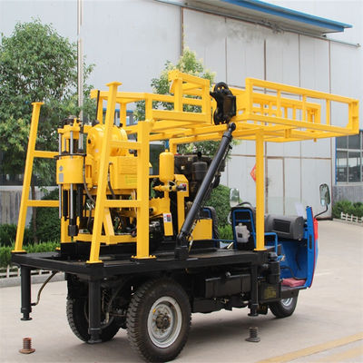 Tricycle Mounted Water Well Drilling Machine 200m with DTH Air Compressor Hammer