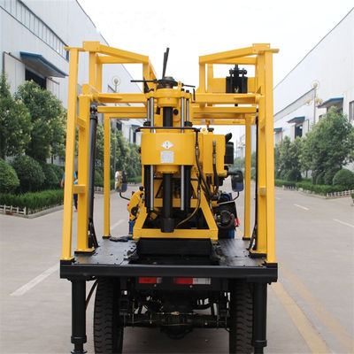 Tricycle Mounted Water Well Drilling Machine 200m with DTH Air Compressor Hammer