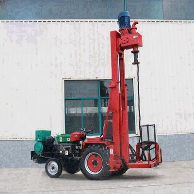 Tractor Type Four Wheel Mobile Drilling Rig For Rural And Civilian Drilling Rigs