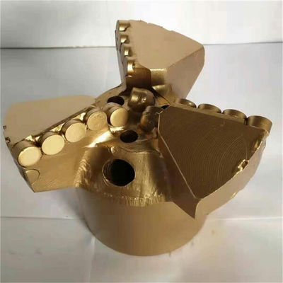 PDC No Core Drill Bit 1308 Cutter Tips for Core Drilling 3 Wings 133 mm Diamond Head Hard Rock Drilling Bit PDC