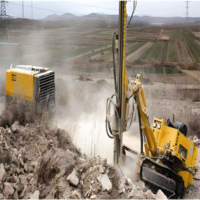 Mining Blast Hole / Mine DTH Drilling Rig 176Kw With DC Motor